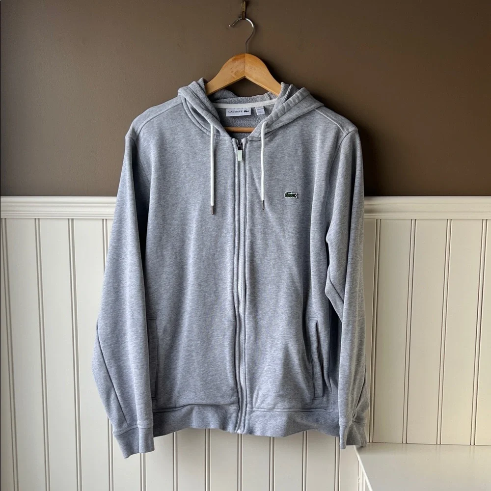 Lacoste Men's Zip-Up Gray Sweater - Picture 9 of 9